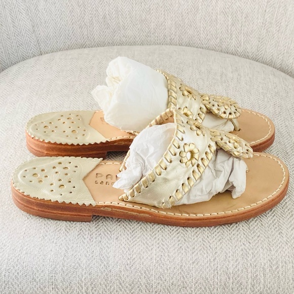 Elegant Gold Women's Sandals - Picture 8 of 10
